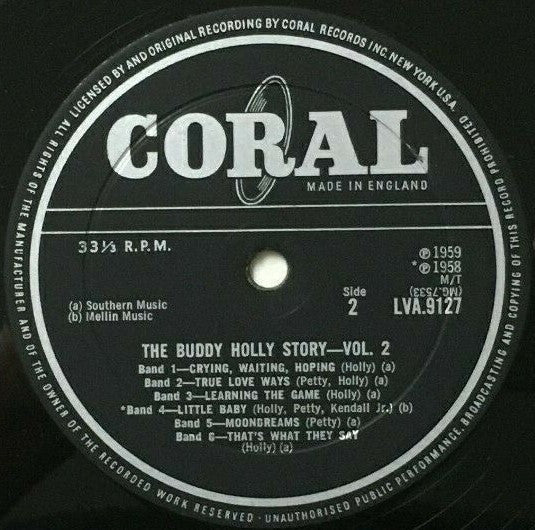 Buddy Holly : The Buddy Holly Story Volume II (LP, Comp, Mono, RP)