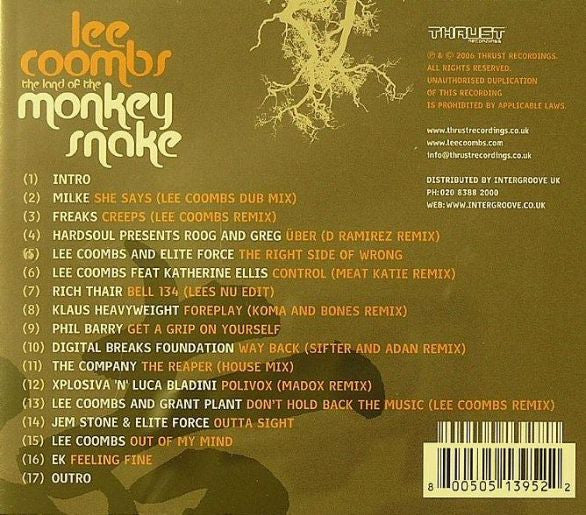 Lee Coombs : The Land Of The Monkey Snake (CD, Comp, Mixed)