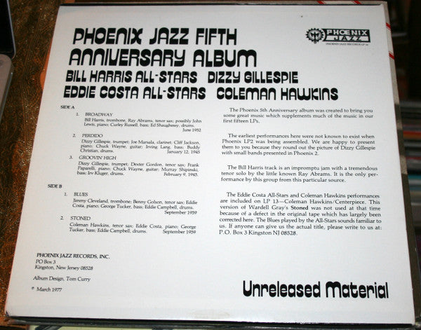 Various : Phoenix Jazz Fifth Anniversary Album -- Unreleased Material (LP, Album)