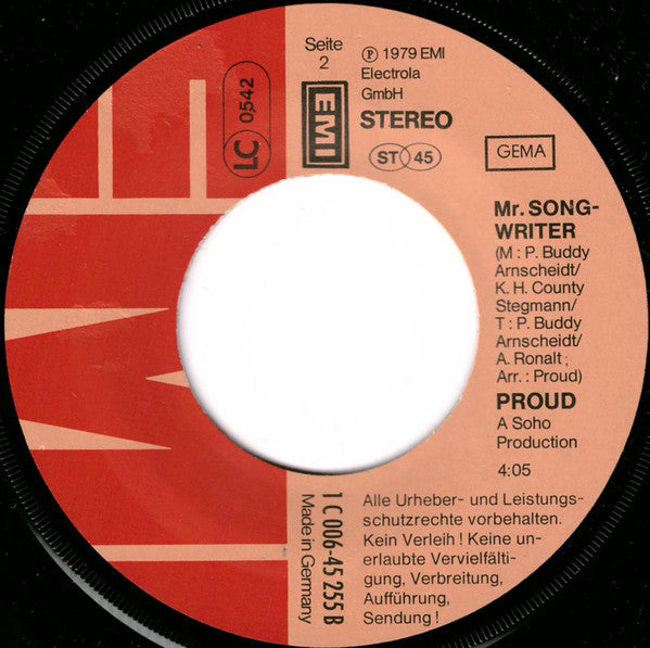Proud : Music Man (7", Single)