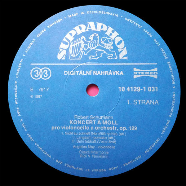 Robert Schumann / Camille Saint-Saëns, Angelica May, The Czech Philharmonic Orchestra, Václav Neumann : Cello Concerto / Cello Concerto No.1 (LP, RP)