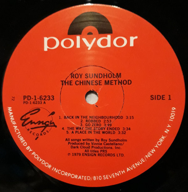 Roy Sundholm : The Chinese Method  (LP, Album)