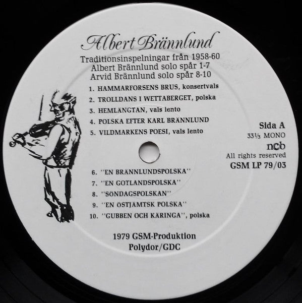 Albert Brännlund : Albert Brännlund Med Hammarforsens Brus (LP, Album)