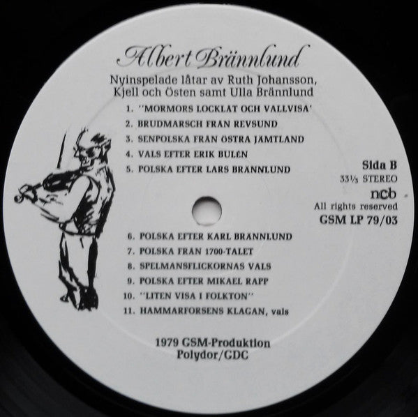 Albert Brännlund : Albert Brännlund Med Hammarforsens Brus (LP, Album)