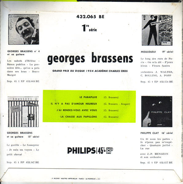 Georges Brassens : Le Parapluie (7", EP, RE)