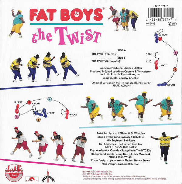 Fat Boys With Stupid Def Vocals By Chubby Checker : The Twist (7", Single)