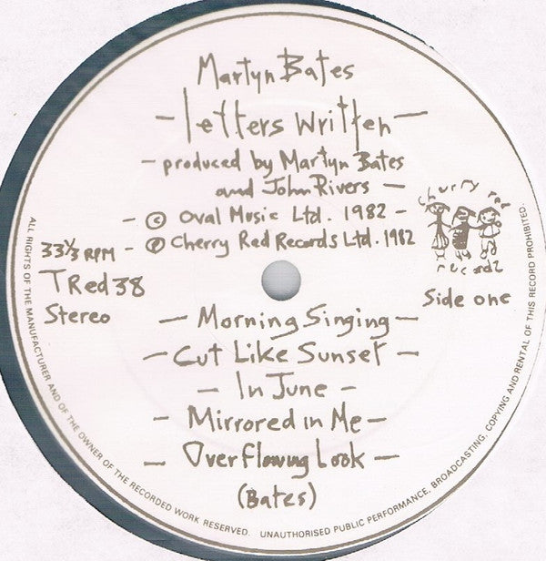 Martyn Bates : Letters Written (10", Album)