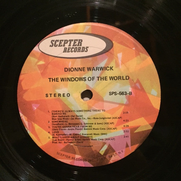 Dionne Warwick : The Windows Of The World (LP, Album, RE)