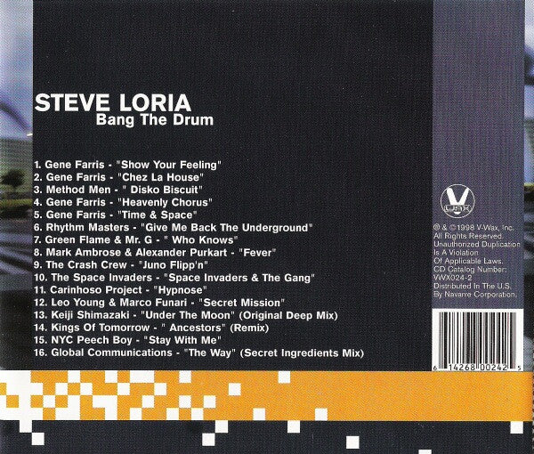 Steve Loria : Bang The Drum (CD, Mixed)
