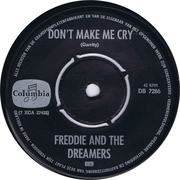 Freddie & The Dreamers : I Love You Baby / Don't Make Me Cry (7", Single)
