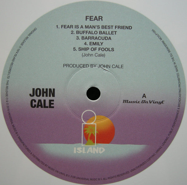 John Cale : Fear (LP, Album, Ltd, Num, RE, Whi)
