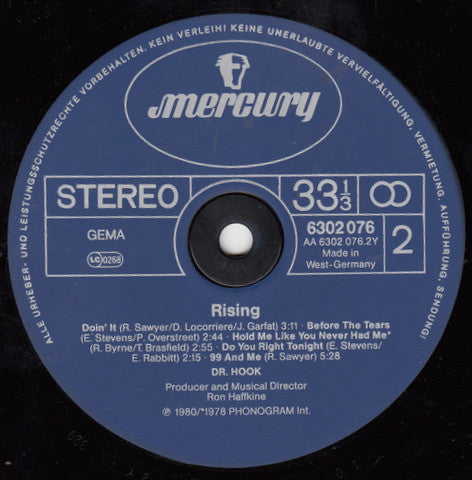 Dr. Hook : Rising (LP, Album)