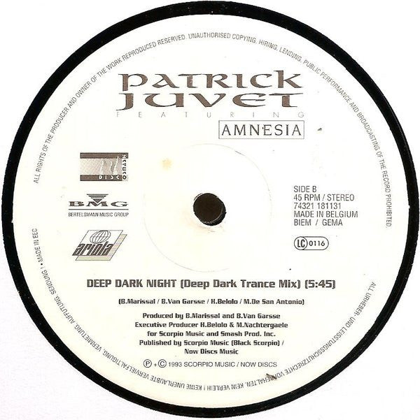Patrick Juvet : Deep Dark Night (12")