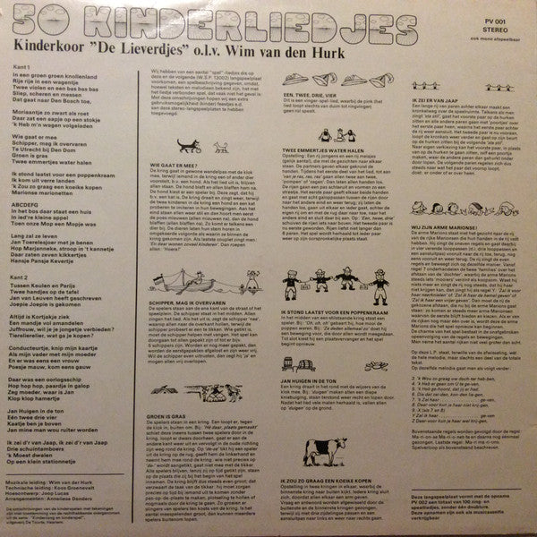 Kinderkoor De Lieverdjes : 50 Kinderliedjes (LP, Comp)