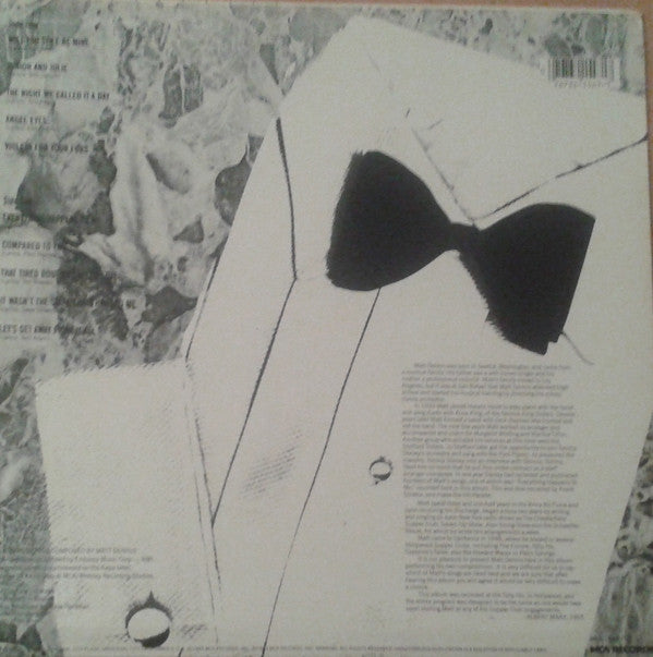 Matt Dennis : Plays And Sings Matt Dennis (LP, Album, RE)