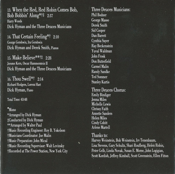 Various : Bullets Over Broadway (Music From The Motion Picture) (CD, Album, Comp, Mono)