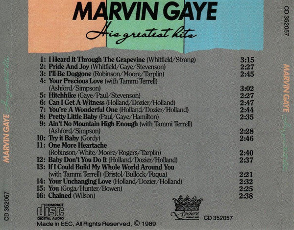 Marvin Gaye : His Greatest Hits (CD, Comp)