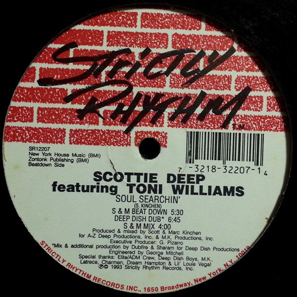 Scottie Deep* Featuring Toni Williams : Soul Searchin' (12")