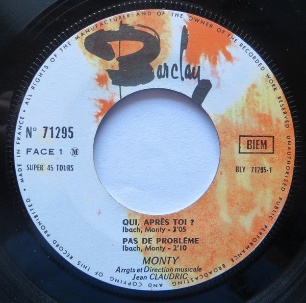 Monty (6) : Qui Après Toi (7", EP)
