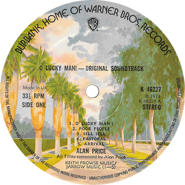 Alan Price : O Lucky Man! – The Original Soundtrack (LP, Album, RP, Gat)