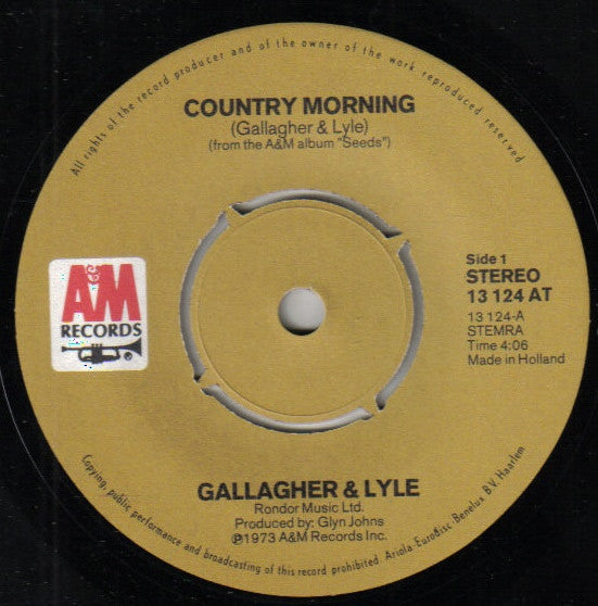 Gallagher & Lyle : Country Morning  (7")