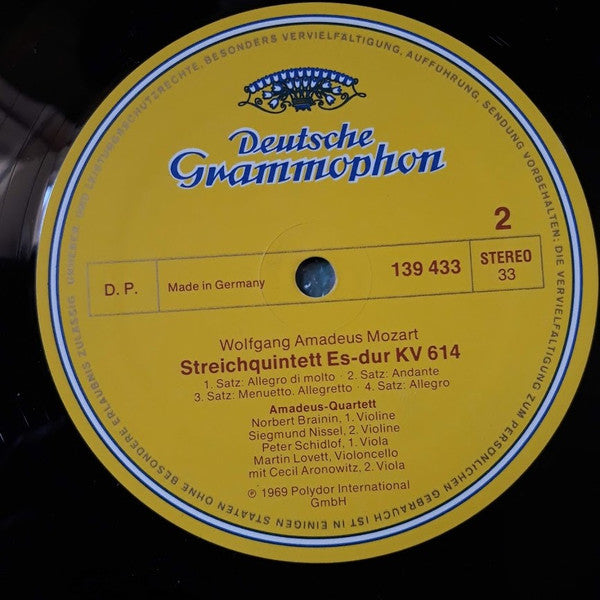 Wolfgang Amadeus Mozart - Amadeus-Quartett : Streichquintette D-dur KV 593 und Es-dur KV 614 (LP, RE)