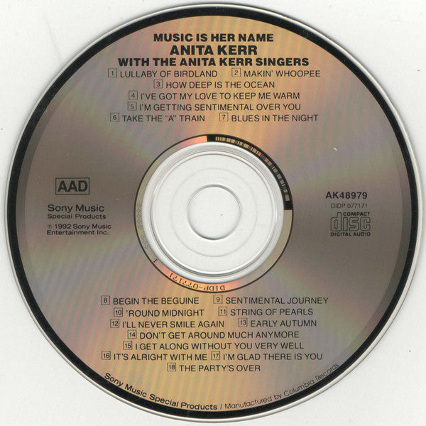 Anita Kerr With The Anita Kerr Singers : Music Is Her Name (CD, Comp)