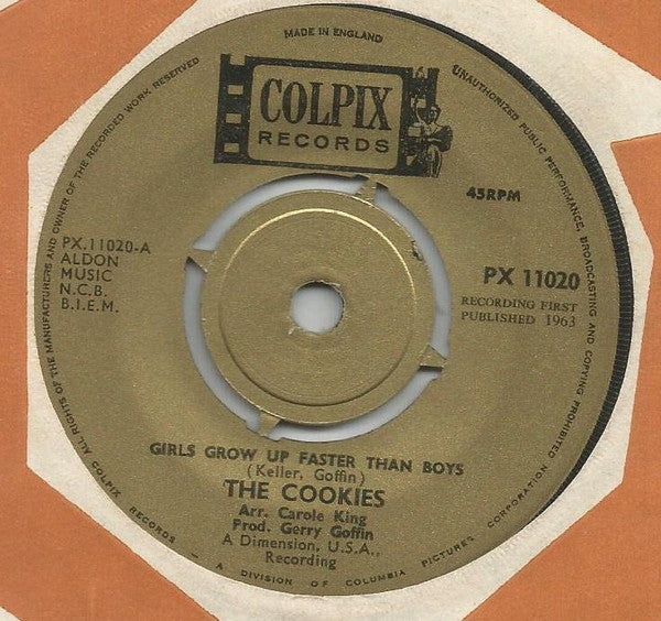 The Cookies : Girls Grow Up Faster Than Boys (7", Single)