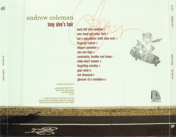 Andrew Coleman : Tony Alva's Hair (CD, Album)