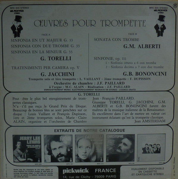 Ludovic Vaillant, Ferdinand Dupisson : Oevres Pour Trompette (LP)