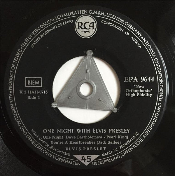 Elvis Presley : One Night With Elvis Presley (7", EP)