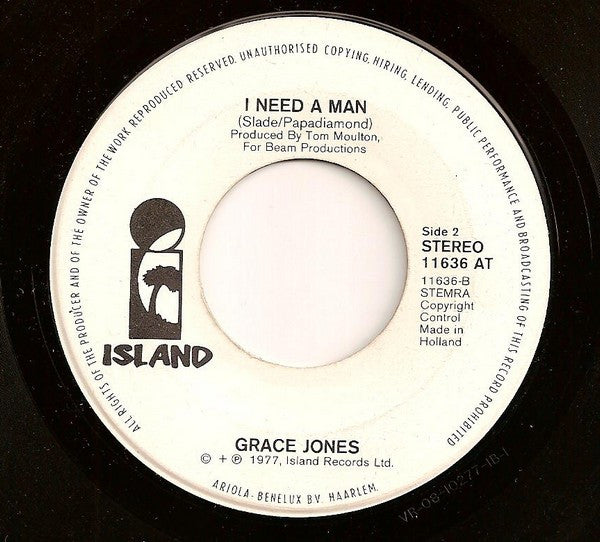 Grace Jones : La Vie En Rose (7", Single, Pic)
