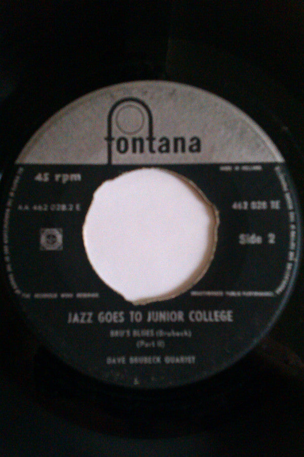 The Dave Brubeck Quartet : Jazz Goes To Junior College (7")