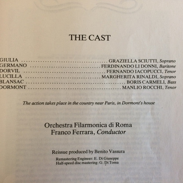 Gioacchino Rossini - Graziella Sciutti, Fernando Iacopucci, Margherita Rinaldi, Manlio Rocchi, Franco Ferrara, Orchestra Filarmonica Di Roma : La Scala Di Seta (2xLP, Album, RE, RM + Box)