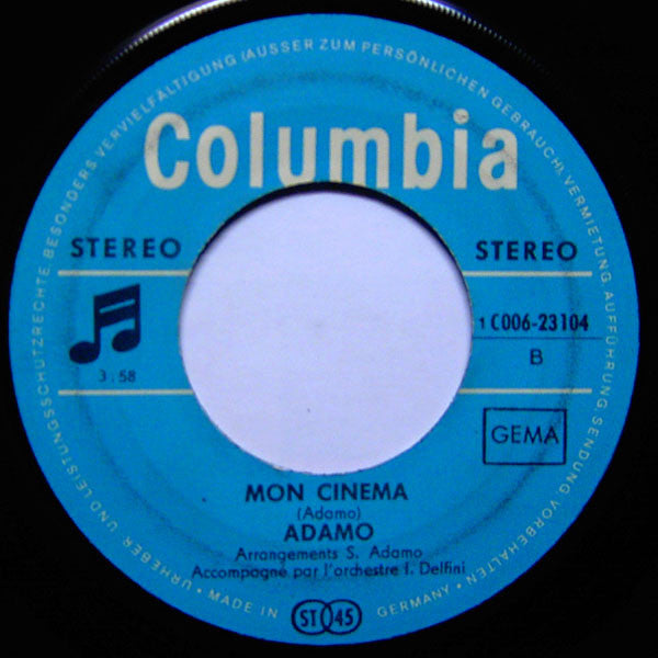 Adamo : Petit Bonheur / Mon Cinema (7", Single)