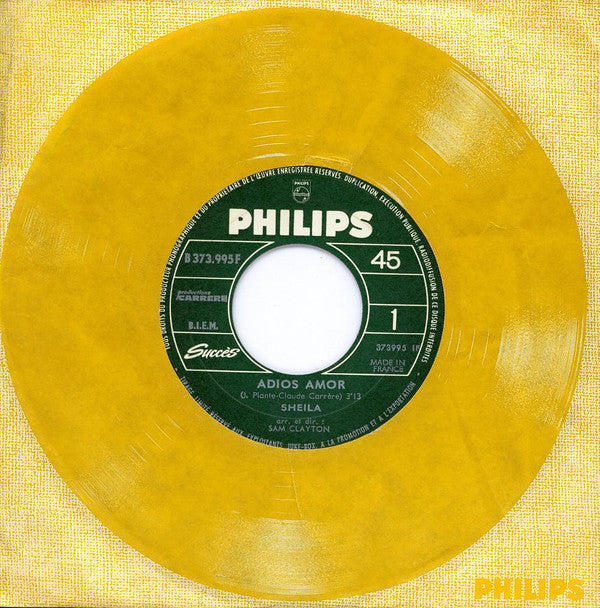 Sheila (5) : Adios Amor (7", Single, Jukebox, Ltd, Promo)