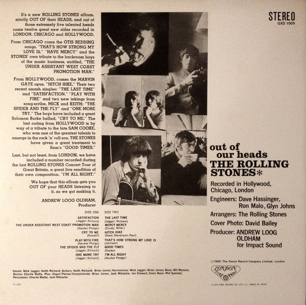 The Rolling Stones : Out Of Our Heads (LP, Album, RE)