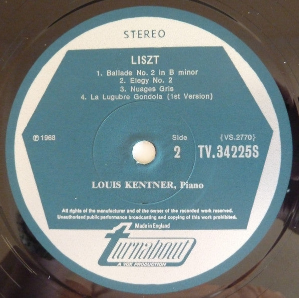 Franz Liszt, Louis Kentner : Piano Music Volume 2 (LP, Album)