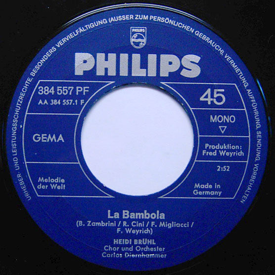 Heidi Brühl : La Bambola / Master Jack (7", Single, Mono)