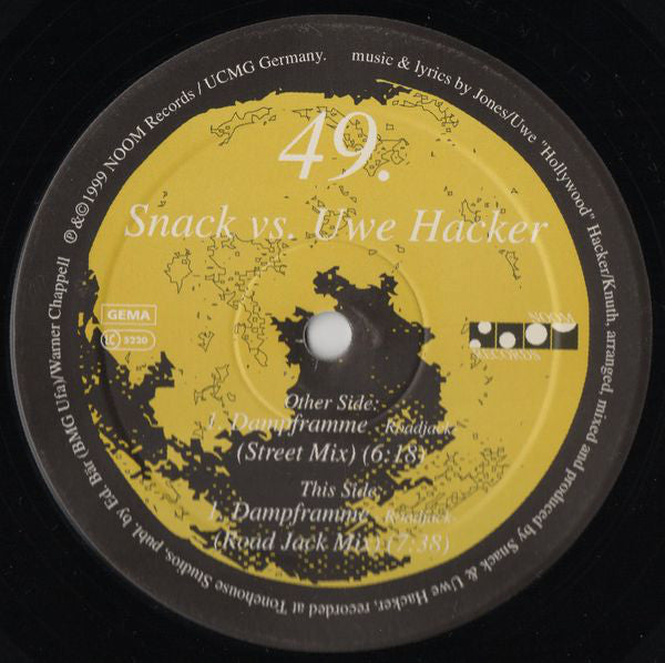 Snack vs. Uwe Hacker : Dampframme - Roadjack - (12")
