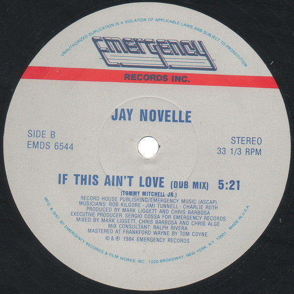 Jay Novelle : If This Ain't Love (12")