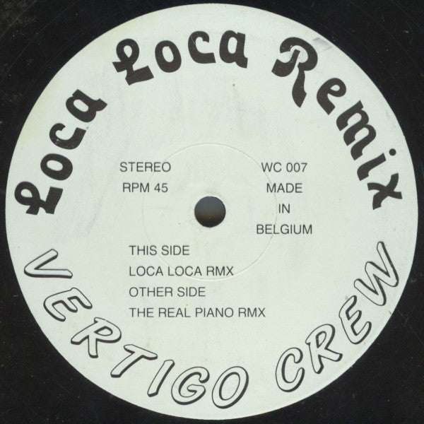 Vertigo Crew : The Real Piano (Remix) (12")