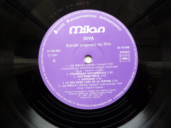 Vladimir Cosma : Diva (Bande Originale Du Film) (LP, Album, RP)