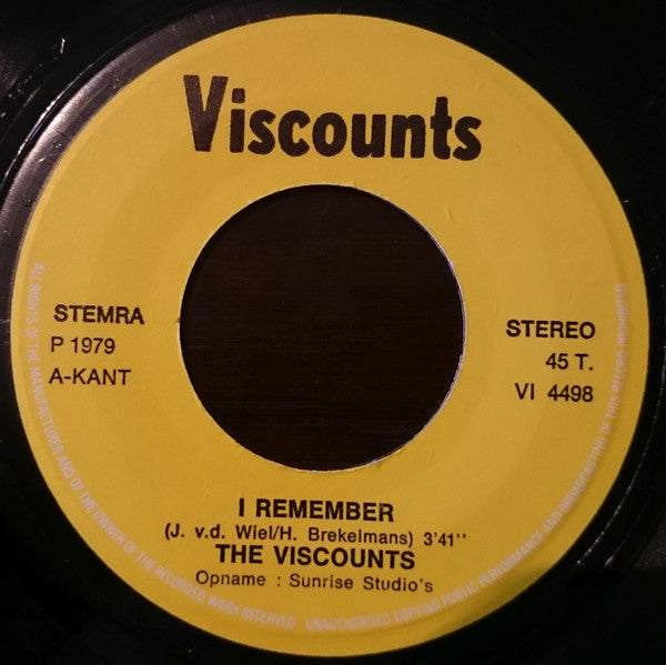 The Viscounts (8) : I Remember / She Told Me (7", Single)