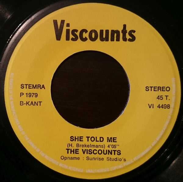 The Viscounts (8) : I Remember / She Told Me (7", Single)