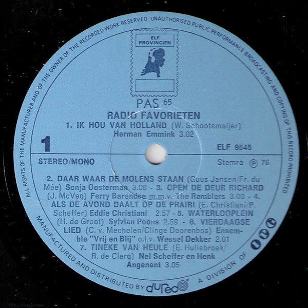 Various : Radio Favorieten (LP, Comp)