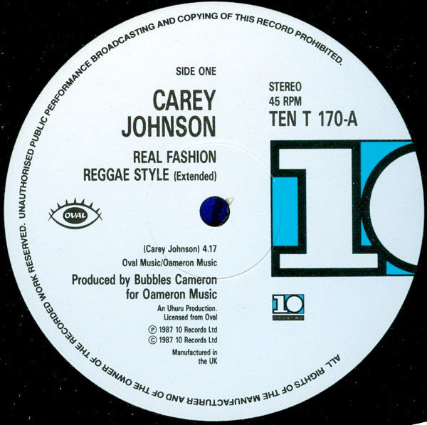 Carey Johnson : Real Fashion Reggae Style (12")