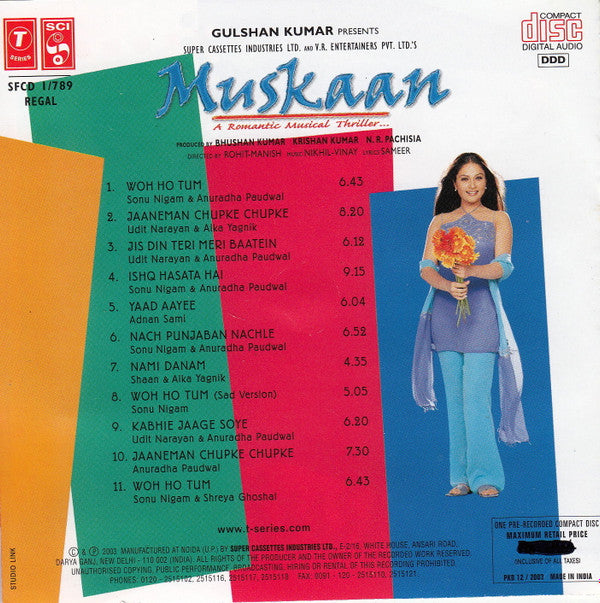 Nikhil-Vinay, Sameer : Muskaan (A Romantic Musical Thriller) (CD)
