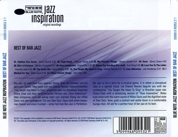 Various : Best Of Bar Jazz (CD, Comp)