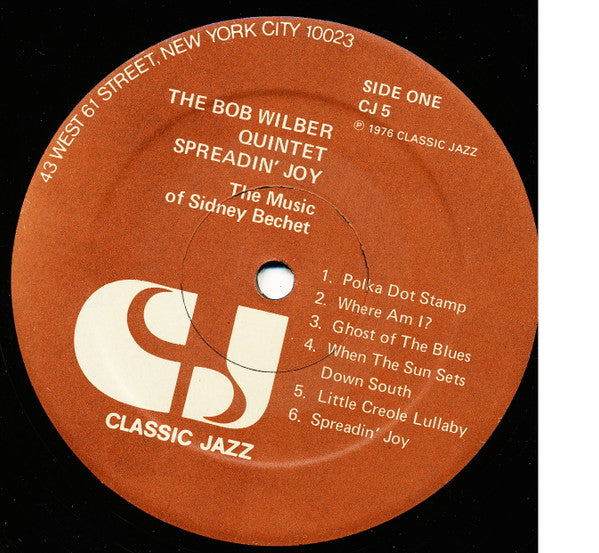 Bob Wilber : Spreadin' Joy (The Music Of Sidney Bechet) (LP, Album, Gat)